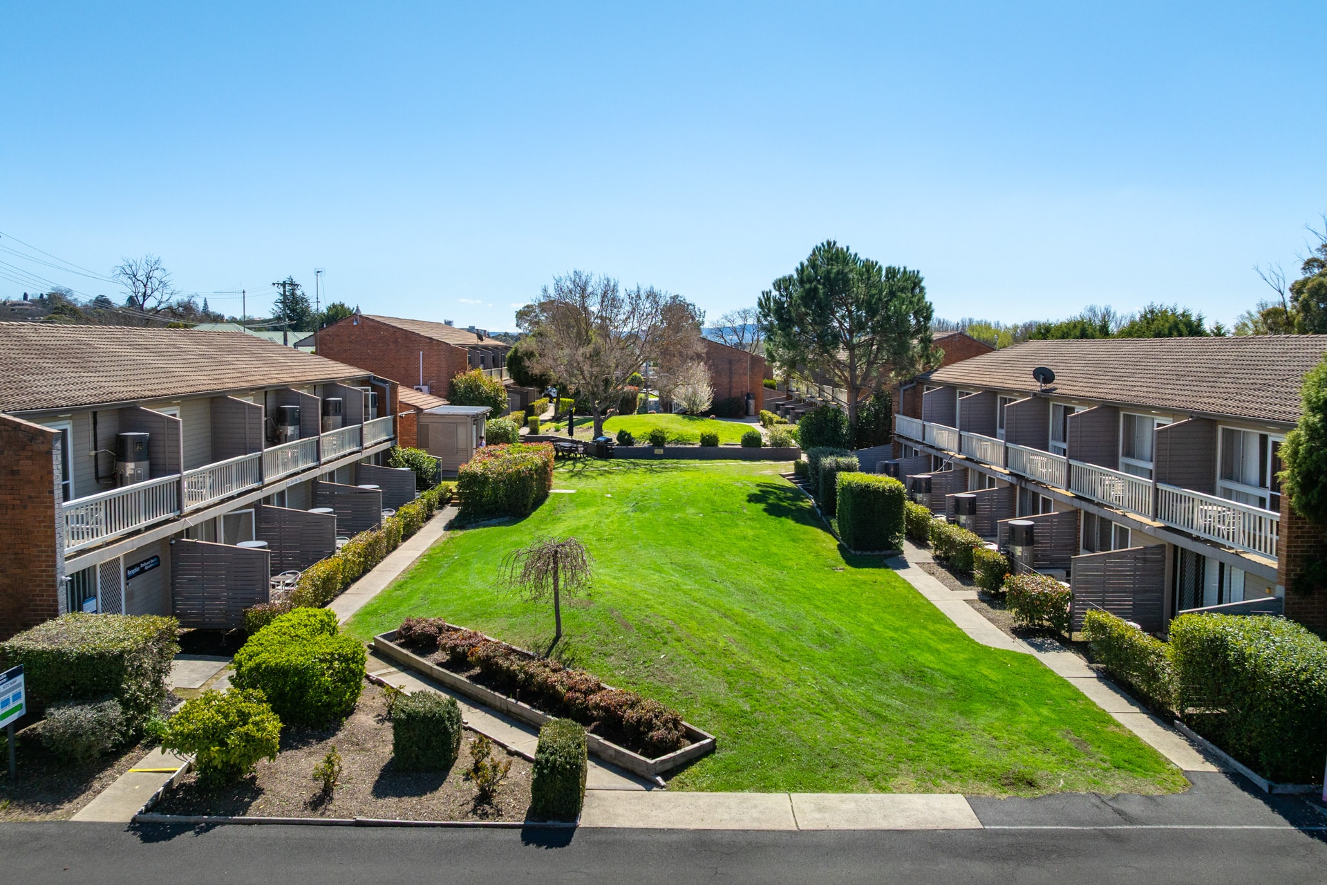 Property side arial shot Bathurst apartments
